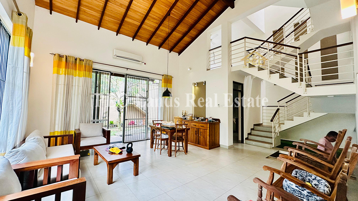 (S759) Fully Solar Two Storey House for Rent in Thalawathugoda (Semi furniture)